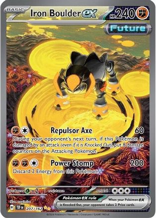 POKEMON TCG - Iron Boulder ex 207/162 SV05 Temporal Forces - Special Illustration Rare