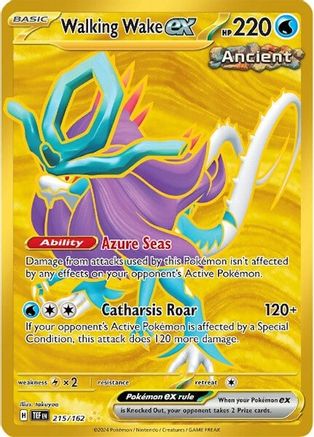 POKEMON TCG - Walking Wake ex 215/162 SV05 Temporal Forces - Hyper Rare