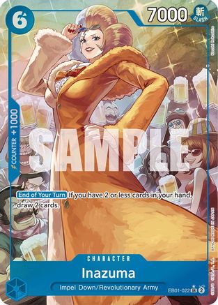 ONE PIECE TCG - Inazuma (Alternate Art) EB01-022 Extra Booster Memorial Collection - Super Rare