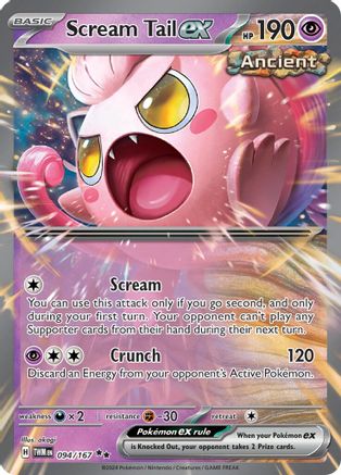 POKEMON TCG - Scream Tail ex 094/167 SV06 Twilight Masquerade - Double Rare