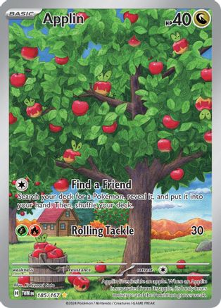 POKEMON TCG - Applin 185/167 SV06 Twilight Masquerade - Illustration Rare