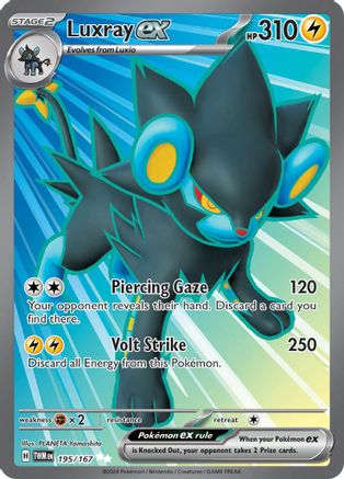 POKEMON TCG - Luxray ex 195/167 SV06 Twilight Masquerade - Ultra Rare