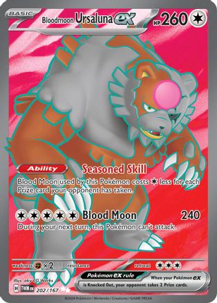 POKEMON TCG - Bloodmoon Ursaluna ex 202/167 SV06 Twilight Masquerade - Ultra Rare