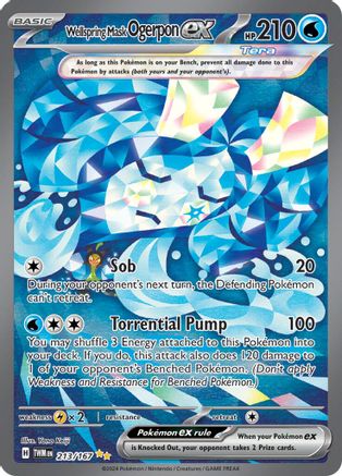 POKEMON TCG - Wellspring Mask Ogerpon ex 213/167 SV06 Twilight Masquerade - Special Illustration Rare