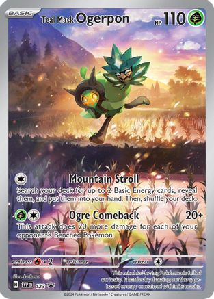 POKEMON TCG - Teal Mask Ogerpon 123 SV Scarlet & Violet Promo Cards - Promo