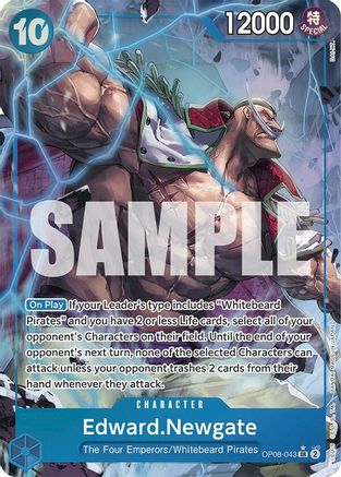 ONE PIECE TCG - Edward.Newgate (Parallel) OP08-043 Two Legends - Super Rare