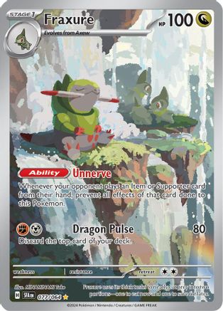 POKEMON TCG - Fraxure 077/064 SV Shrouded Fable - Illustration Rare