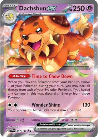 POKEMON TCG - Dachsbun ex 067/142 SV07 Stellar Crown - Double Rare