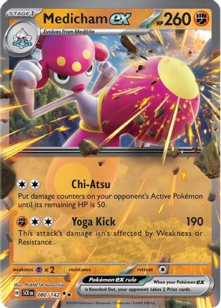 POKEMON TCG - Medicham ex 080/142 SV07 Stellar Crown - Double Rare