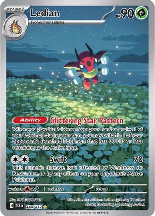 POKEMON TCG - Ledian 144/142 SV07 Stellar Crown - Illustration Rare