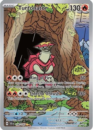 POKEMON TCG - Turtonator 146/142 SV07 Stellar Crown - Illustration Rare