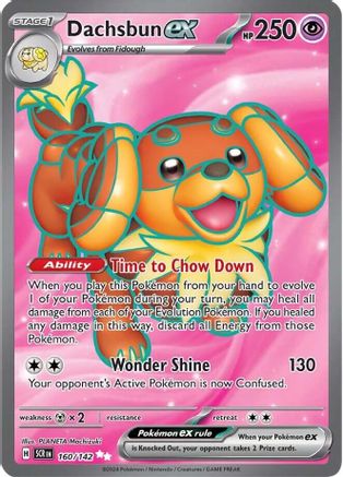 POKEMON TCG - Dachsbun ex 160/142 SV07 Stellar Crown - Ultra Rare
