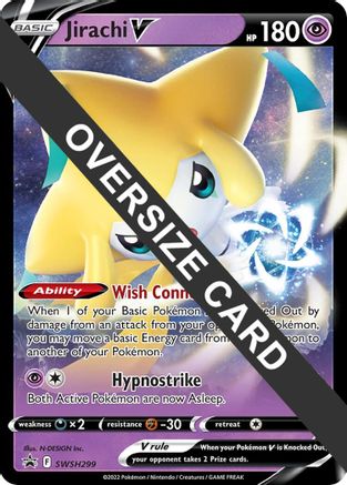 POKEMON TCG - Jirachi V - 299 SWSH299 Jumbo Cards - Promo
