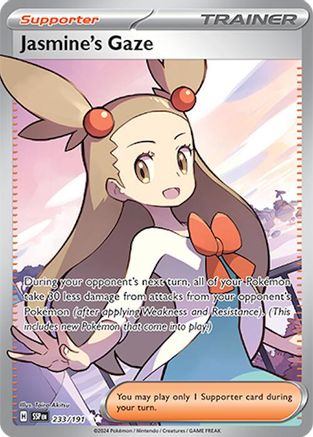 POKEMON TCG - Jasmine's Gaze 233/191 SV08 Surging Sparks - Ultra Rare