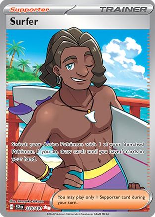 POKEMON TCG - Surfer 235/191 SV08 Surging Sparks - Ultra Rare