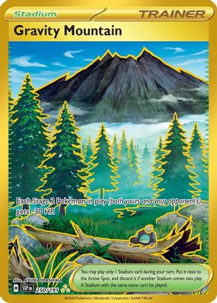 POKEMON TCG - Gravity Mountain 250/191 SV08 Surging Sparks - Hyper Rare