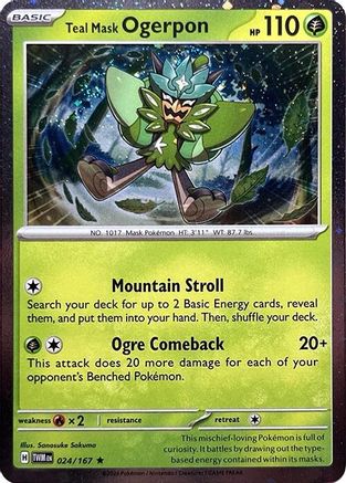 POKEMON TCG - Teal Mask Ogerpon (Cosmos Holo) 024 Miscellaneous Cards & Products - Promo
