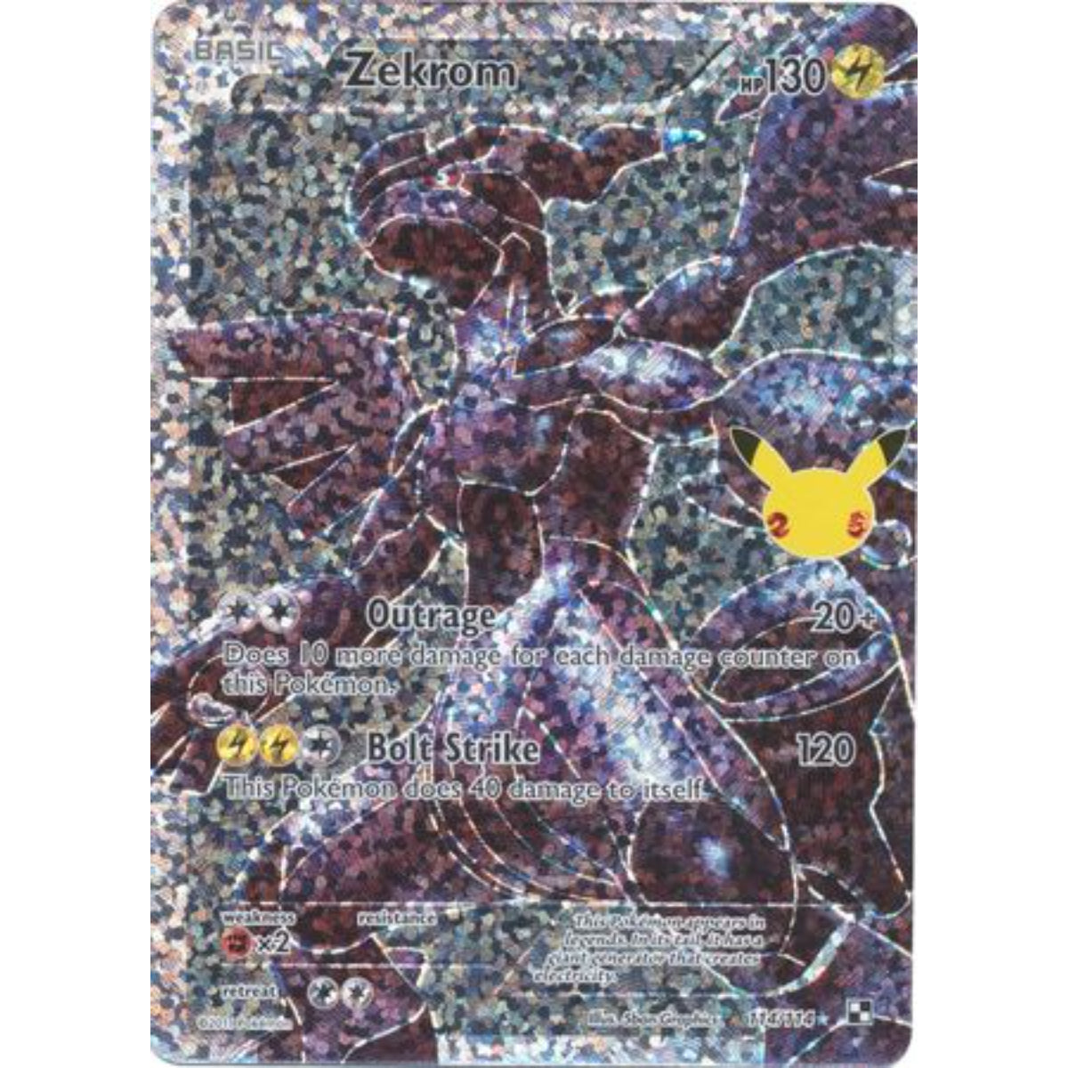 POKEMON TCG - ZEKROM 114/114 CELEBRATIONS CLASSIC COLLECTION FULL ART