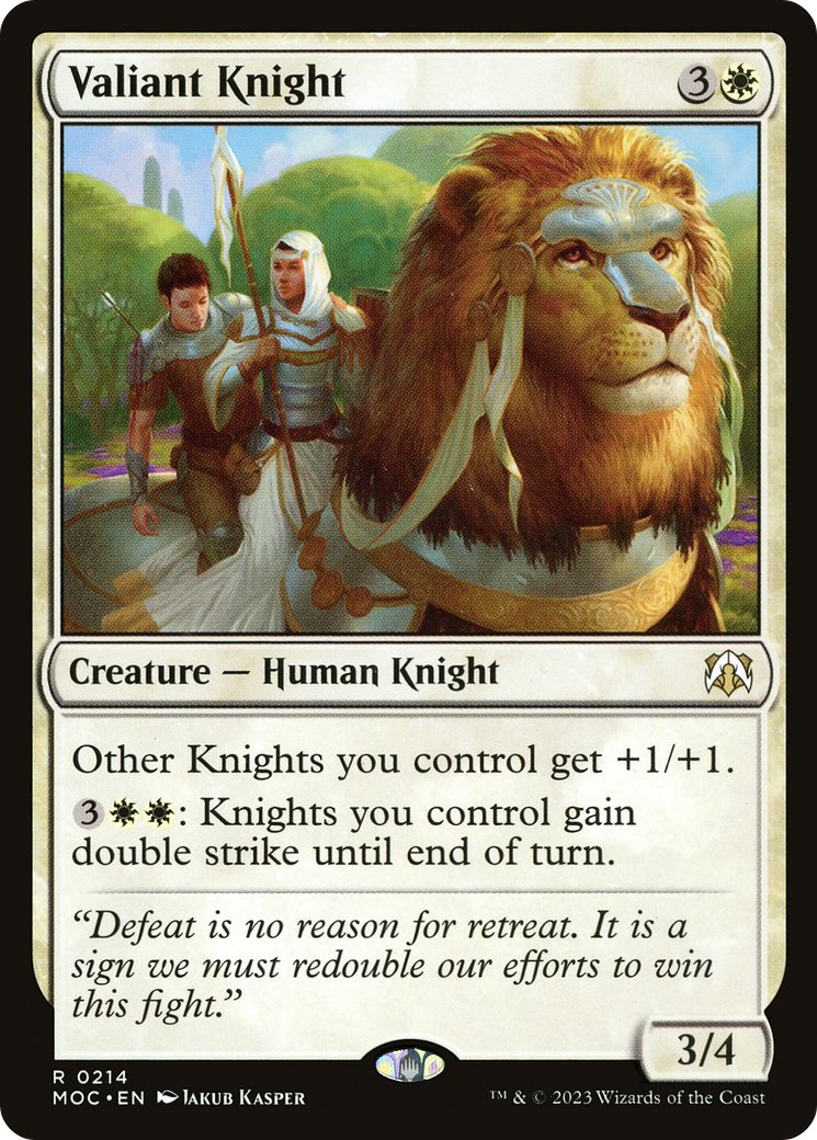 MAGIC: THE GATHERING - Valiant Knight (MOC-214) - March of the Machine Commander