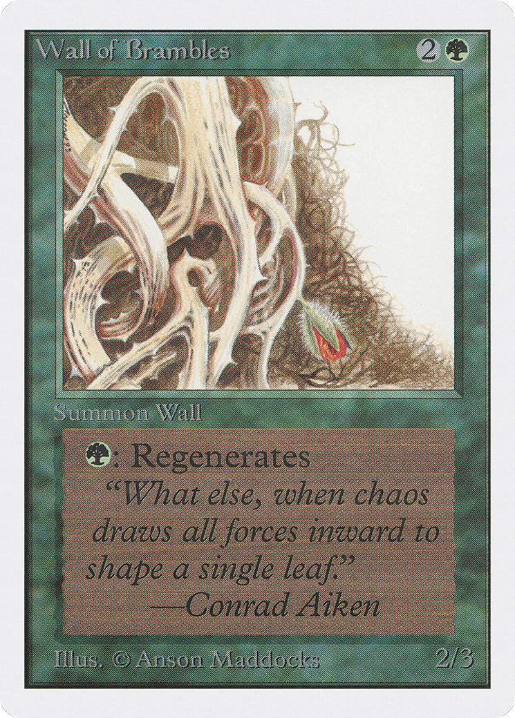 MAGIC: THE GATHERING - Wall of Brambles (2ED-224) - Unlimited Edition
