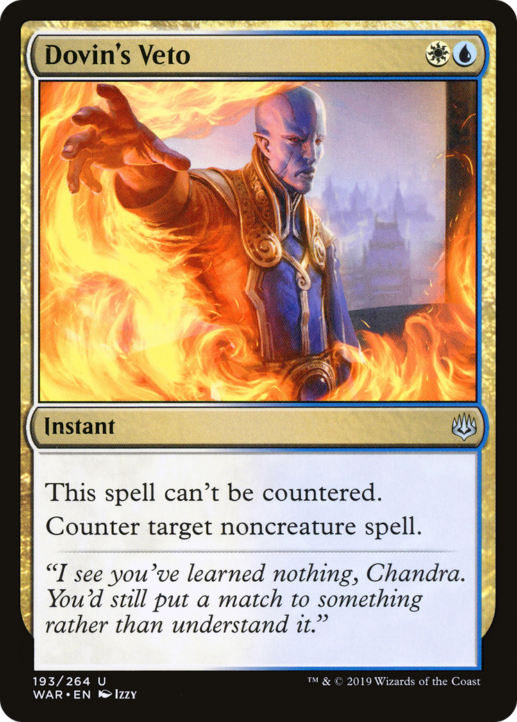 MAGIC: THE GATHERING - Dovin's Veto (WAR-193) - War of the Spark Foil