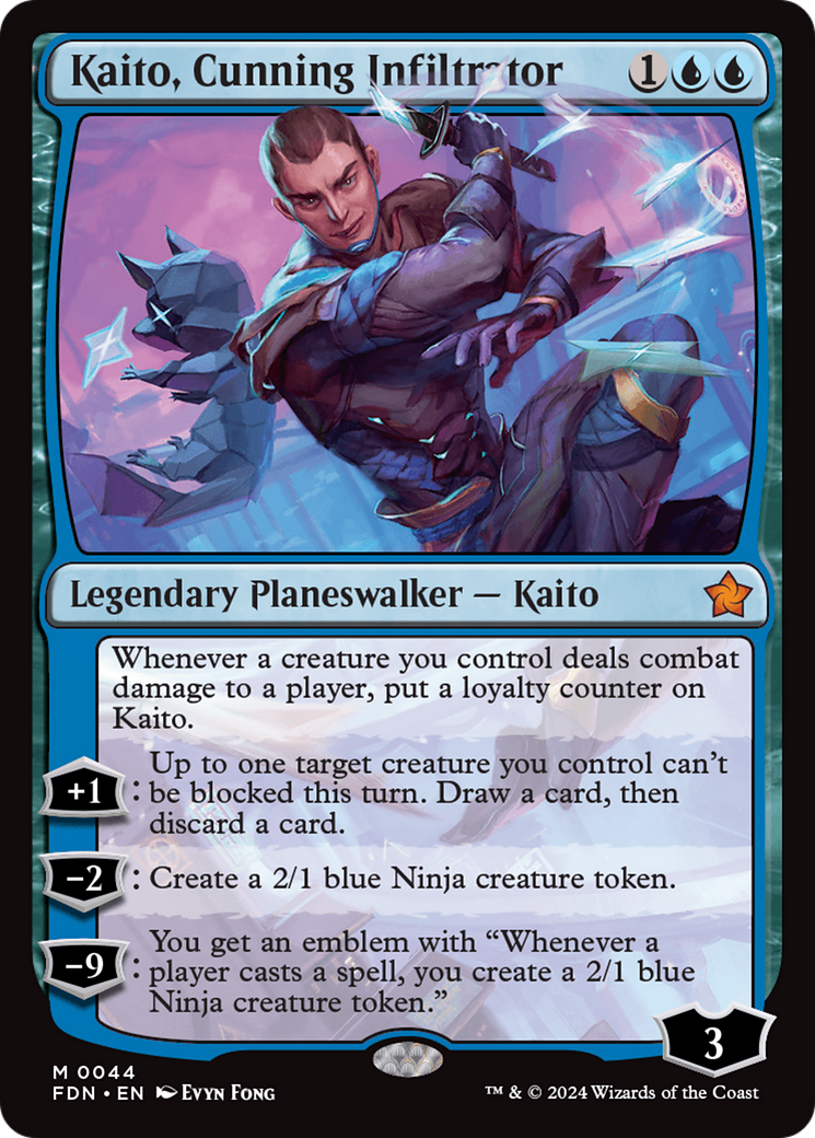 MAGIC: THE GATHERING - Kaito, Cunning Infiltrator (FDN-044) - Foundations Foil