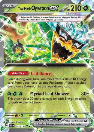 POKEMON TCG - Teal Mask Ogerpon ex 012/131 SV Prismatic Evolutions - Double Rare