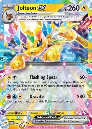 POKEMON TCG - Jolteon ex 030/131 SV Prismatic Evolutions - Double Rare