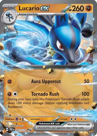 POKEMON TCG - Lucario ex 051/131 SV Prismatic Evolutions - Double Rare
