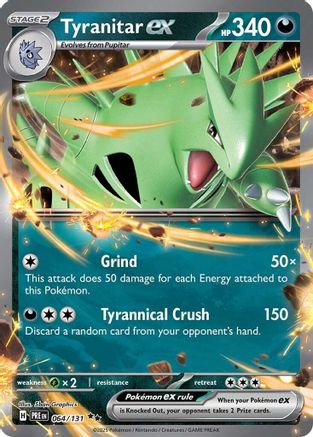 POKEMON TCG - Tyranitar ex 064/131 SV Prismatic Evolutions - Double Rare