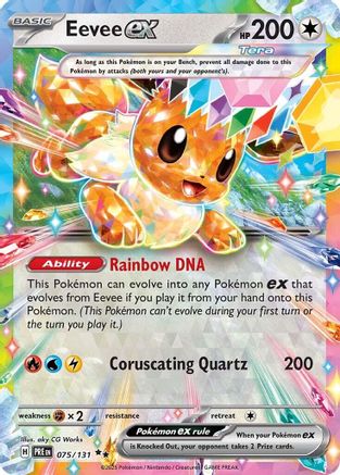 POKEMON TCG - Eevee ex 075/131 SV Prismatic Evolutions - Double Rare