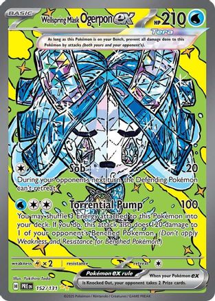 POKEMON TCG - Wellspring Mask Ogerpon ex 152/131 SV Prismatic Evolutions - Special Illustration Rare