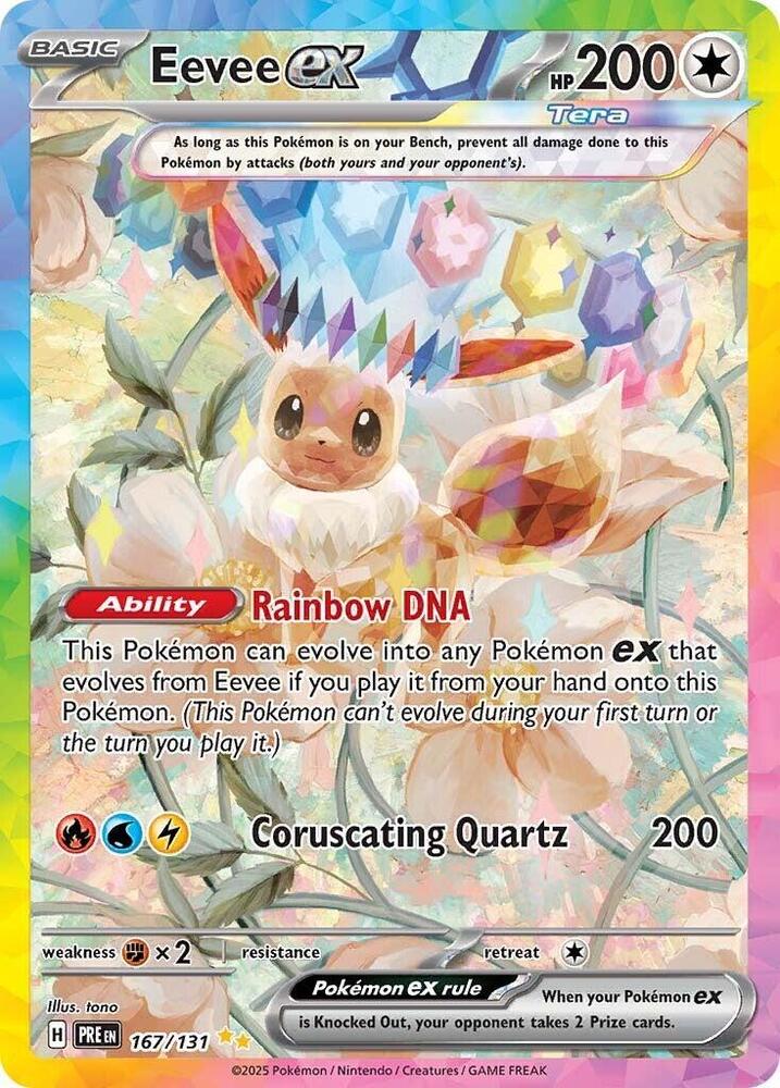 POKEMON TCG - EEVEE EX 167/131 PRISMATIC EVOLUTIONS SPECIAL ILLUSTRATION RARE