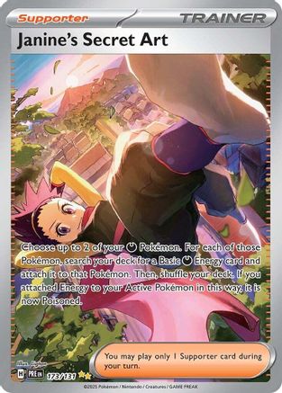POKEMON TCG - Janine's Secret Art 173/131 SV Prismatic Evolutions - Special Illustration Rare