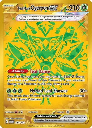 POKEMON TCG - Teal Mask Ogerpon ex 177/131 SV Prismatic Evolutions - Hyper Rare