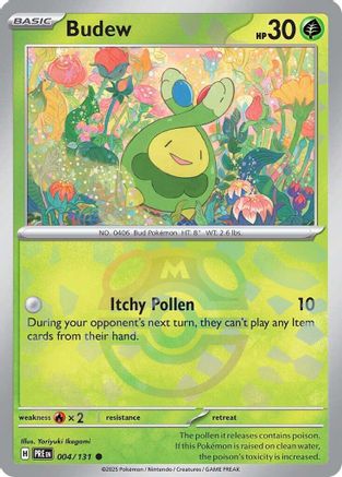 POKEMON TCG - Budew (Master Ball Pattern) 004/131 SV Prismatic Evolutions - Common