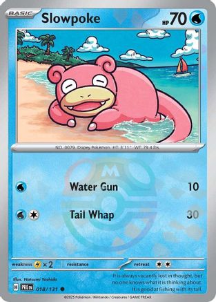 POKEMON TCG - Slowpoke (Master Ball Pattern) 018/131 SV Prismatic Evolutions - Common