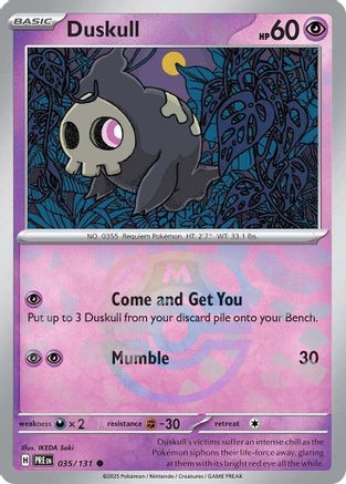 POKEMON TCG - Duskull (Master Ball Pattern) 035/131 SV Prismatic Evolutions - Common