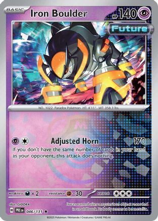 POKEMON TCG - Iron Boulder (Master Ball Pattern) 046/131 SV Prismatic Evolutions - Rare
