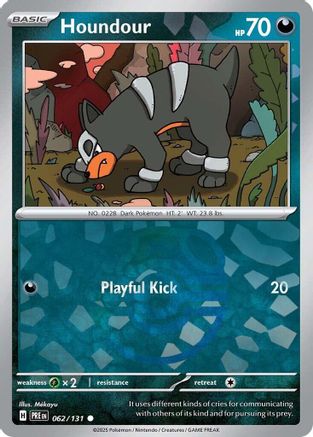 POKEMON TCG - Houndour (Master Ball Pattern) 062/131 SV Prismatic Evolutions - Common