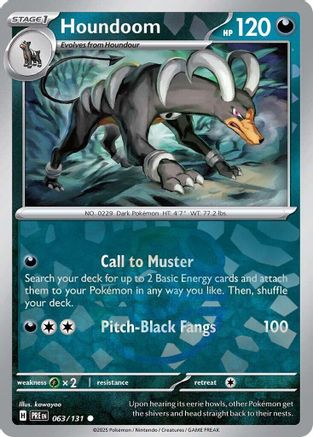 POKEMON TCG - Houndoom (Master Ball Pattern) 063/131 SV Prismatic Evolutions - Common