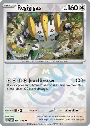 POKEMON TCG - Regigigas (Master Ball Pattern) 086/131 SV Prismatic Evolutions - Uncommon