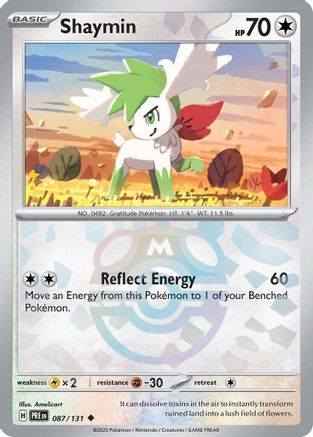 POKEMON TCG - Shaymin (Master Ball Pattern) 087/131 SV Prismatic Evolutions - Uncommon