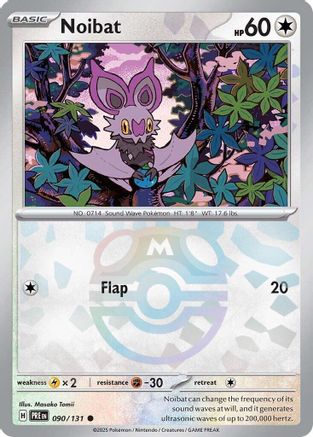 POKEMON TCG - Noibat (Master Ball Pattern) 090/131 SV Prismatic Evolutions - Common