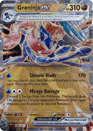POKEMON TCG - Greninja ex (GameStop Metal Card) 106 Miscellaneous Cards & Products - Double Rare