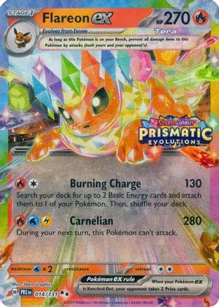 POKEMON TCG - Flareon ex 014/131 Miscellaneous Cards & Products - Promo