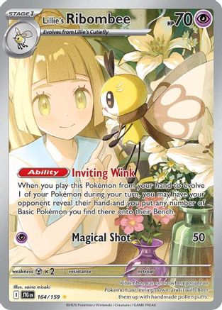 POKEMON TCG - Lillie's Ribombee 164/159 SV09 Journey Together - Illustration Rare