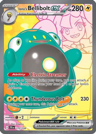 POKEMON TCG - Iono's Bellibolt ex 172/159 SV09 Journey Together - Ultra Rare