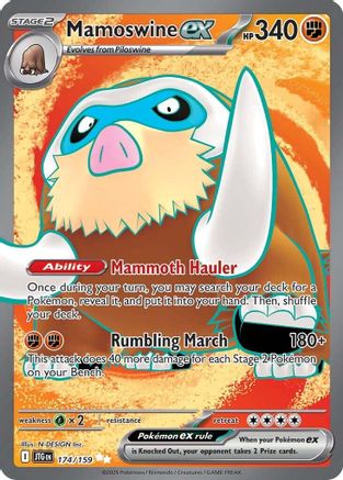 POKEMON TCG - Mamoswine ex 174/159 SV09 Journey Together - Ultra Rare