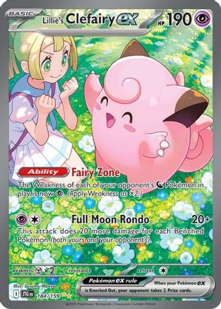 POKEMON TCG - Lillie's Clefairy ex 184/159 SV09 Journey Together - Special Illustration Rare